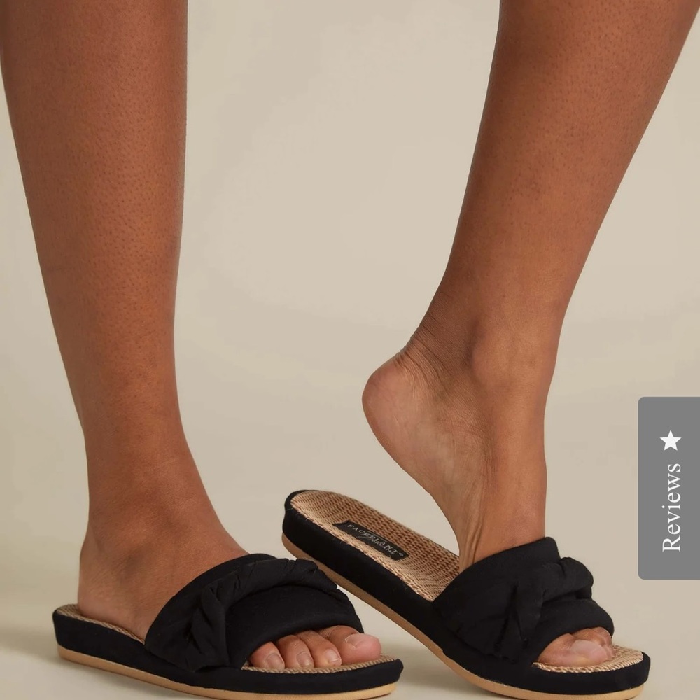 Faceplant  Dreams - Hemp  Black Women's Slides (NWOT)